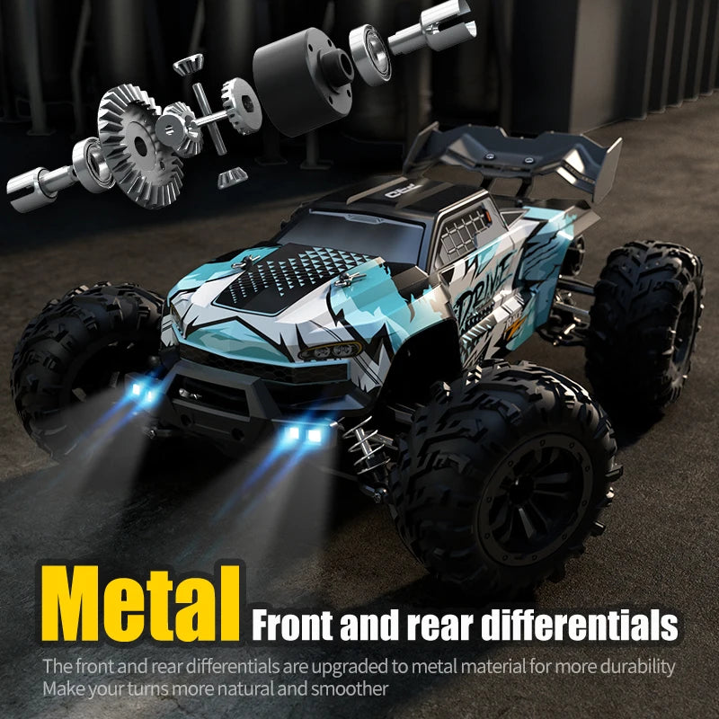 High Speed Drift Monster Truck  70KM/H  4WD RC With LED Remote Control